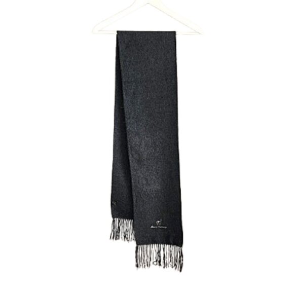 Alpaca Camargo dark gray wool scarf - Picture 2 of 7